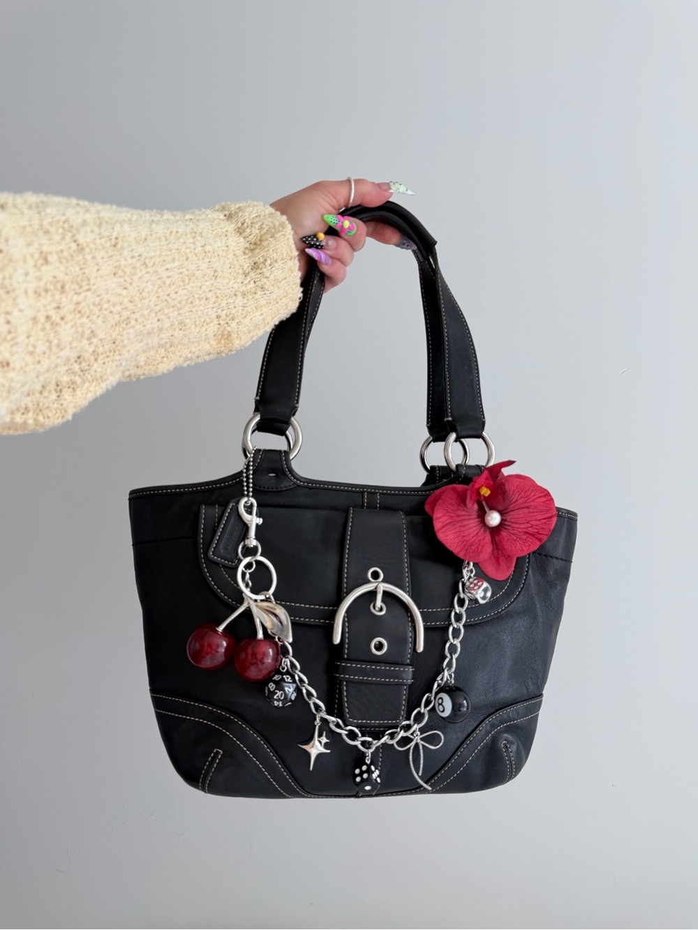 🖤vintage Coach Soho Flap  Small Tote Bag